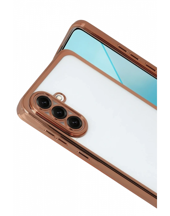 Newface Samsung Galaxy A17 5G Razer Lensli Silikon - Çöl Titanyum