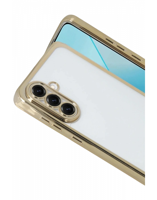 Newface Samsung Galaxy A17 5G Razer Lensli Silikon - Gold