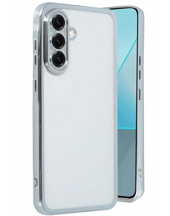 Newface Samsung Galaxy A17 5G Razer Lensli Silikon - Gümüş