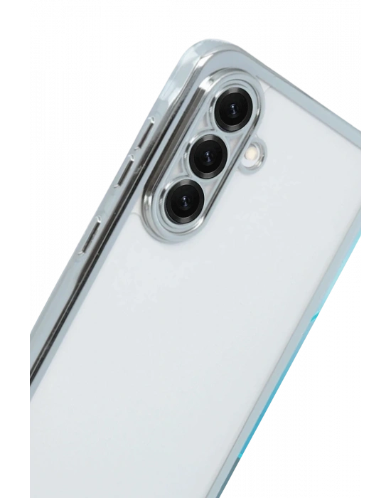 Newface Samsung Galaxy A17 5G Razer Lensli Silikon - Gümüş