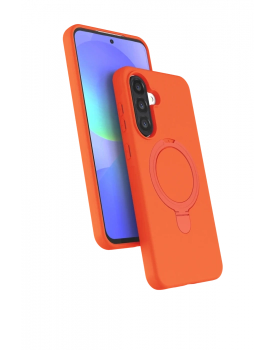 Newface Samsung Galaxy A17 5G Regal Magsafe Standlı Kapak - Turuncu