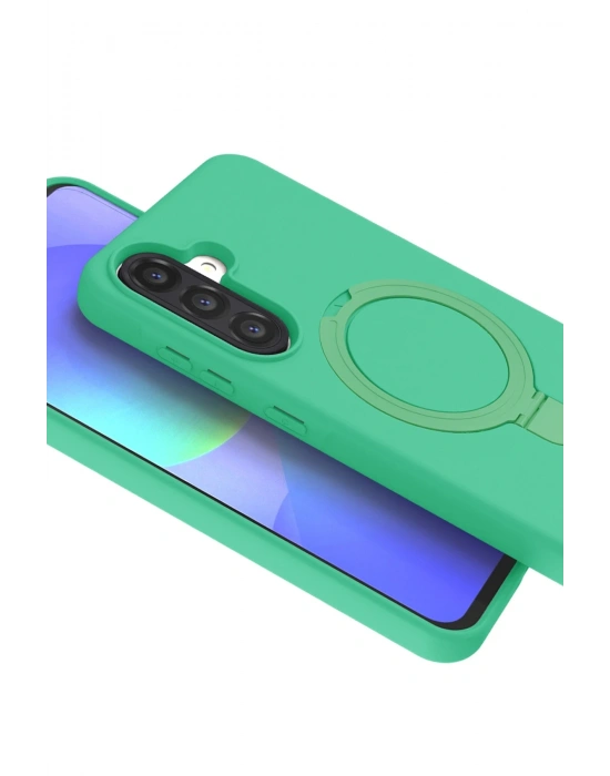 Newface Samsung Galaxy A17 5G Regal Magsafe Standlı Kapak - Yeşil