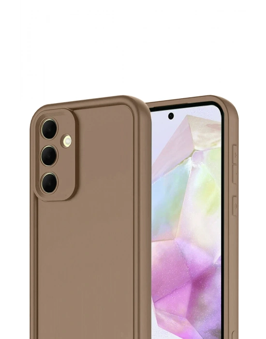 Newface Samsung Galaxy A17 5G Viera Silikon - Kahverengi