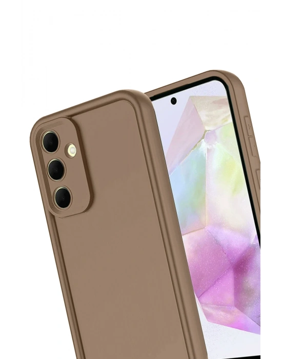 Newface Samsung Galaxy A17 5G Viera Silikon - Kahverengi