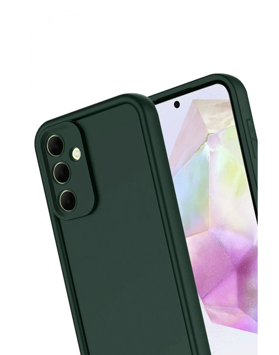 Newface Samsung Galaxy A17 5G Viera Silikon - Koyu Yeşil