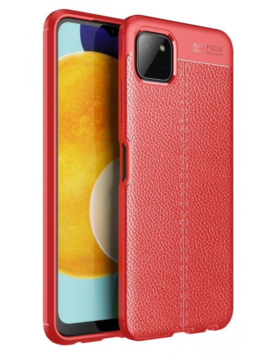 Newface Samsung Galaxy A22 Kılıf Auto Focus Kapak - Kırmızı