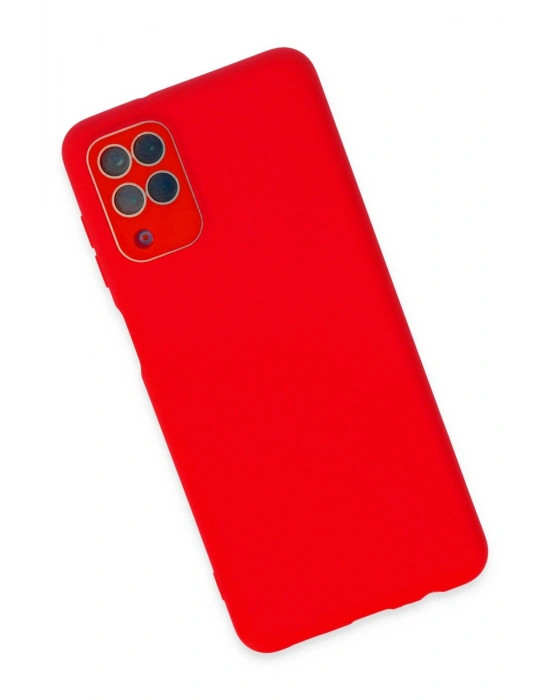 Newface Samsung Galaxy A22 Kılıf Lansman Glass Kapak - Kırmızı