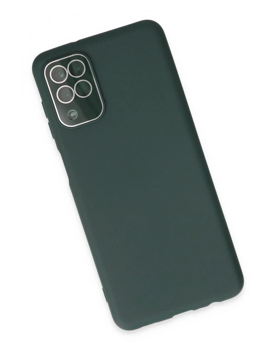 Newface Samsung Galaxy A22 Kılıf Lansman Glass Kapak - Koyu Yeşil