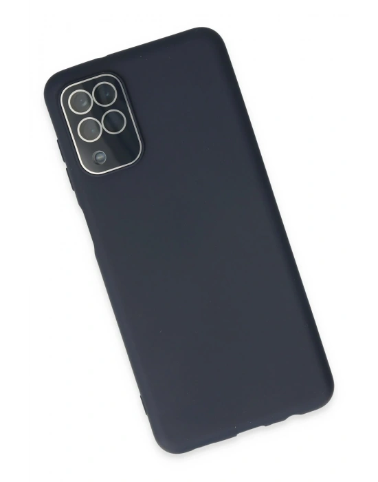 Newface Samsung Galaxy A22 Kılıf Lansman Glass Kapak - Lacivert