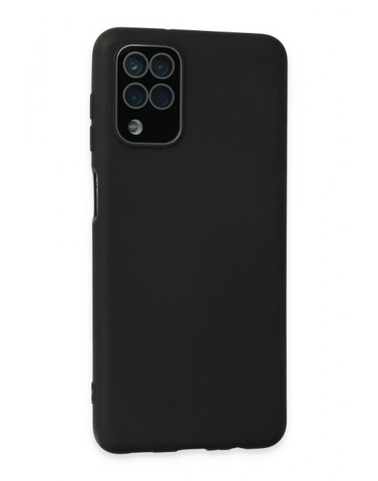 Newface Samsung Galaxy A22 Kılıf Lansman Glass Kapak - Siyah