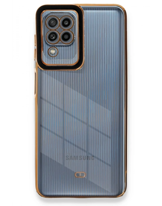 Newface Samsung Galaxy A22 Kılıf Liva Lens Silikon - Siyah