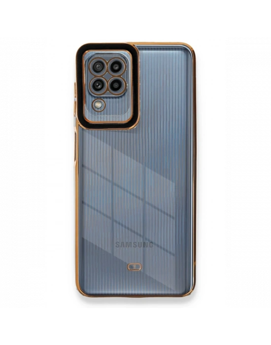 Newface Samsung Galaxy A22 Kılıf Liva Lens Silikon - Siyah