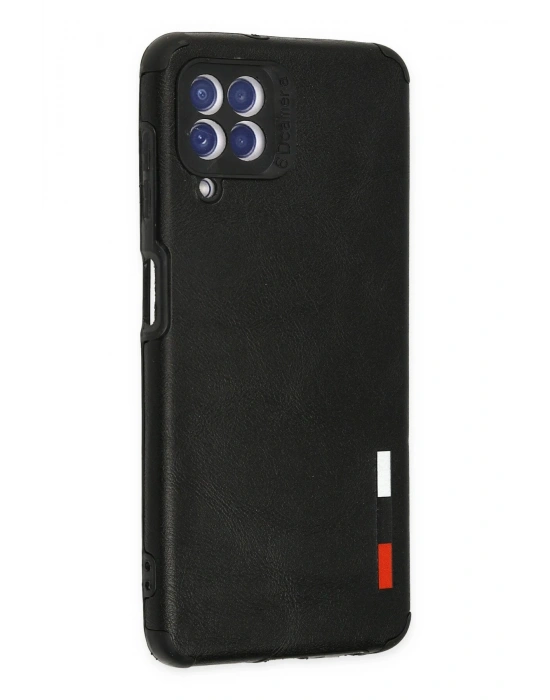 Newface Samsung Galaxy A22 Kılıf Loop Deri Silikon - Siyah