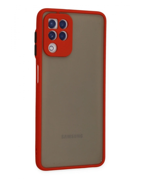 Newface Samsung Galaxy A22 Kılıf Montreal Silikon Kapak - Kırmızı