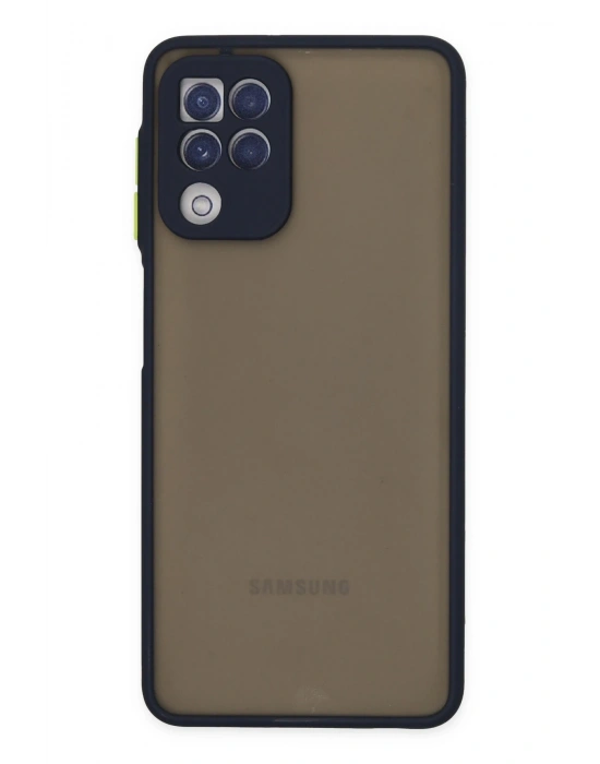 Newface Samsung Galaxy A22 Kılıf Montreal Silikon Kapak - Lacivert