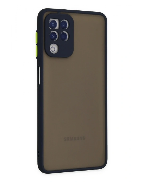 Newface Samsung Galaxy A22 Kılıf Montreal Silikon Kapak - Lacivert