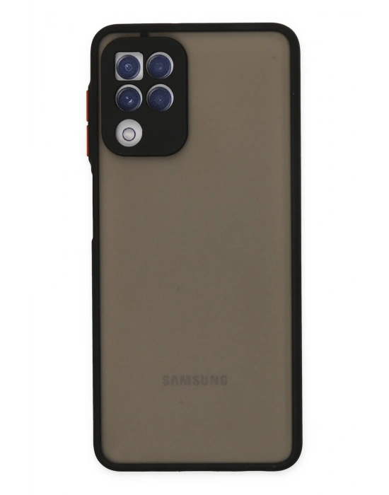 Newface Samsung Galaxy A22 Kılıf Montreal Silikon Kapak - Siyah