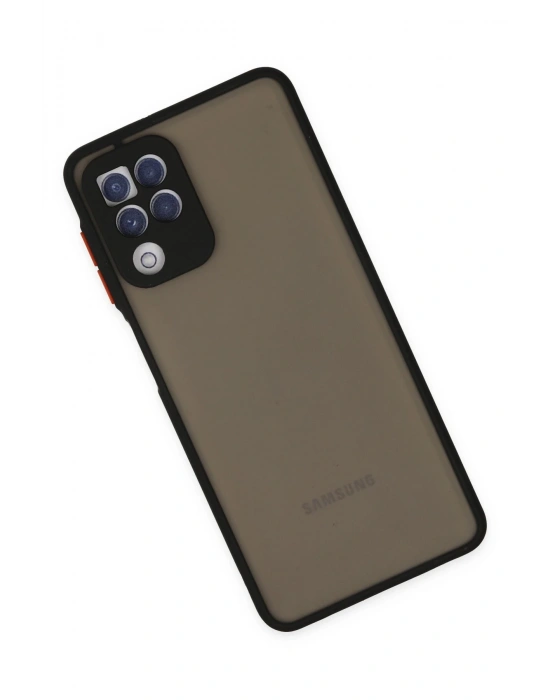 Newface Samsung Galaxy A22 Kılıf Montreal Silikon Kapak - Siyah