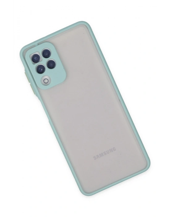 Newface Samsung Galaxy A22 Kılıf Montreal Silikon Kapak - Turkuaz