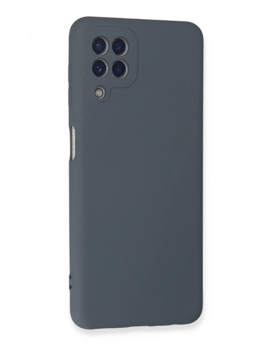 Newface Samsung Galaxy A22 Kılıf Nano içi Kadife Silikon - Gri