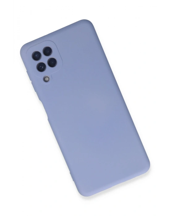 Newface Samsung Galaxy A22 Kılıf Nano içi Kadife Silikon - Lila