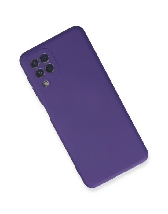 Newface Samsung Galaxy A22 Kılıf Nano içi Kadife Silikon - Mor