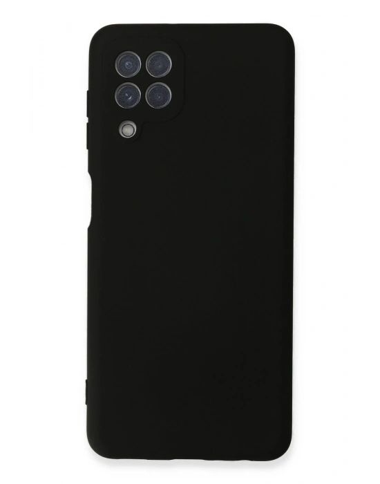 Newface Samsung Galaxy A22 Kılıf Nano içi Kadife Silikon - Siyah