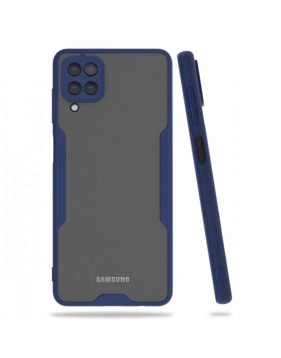 Newface Samsung Galaxy A22 Kılıf Platin Silikon - Lacivert