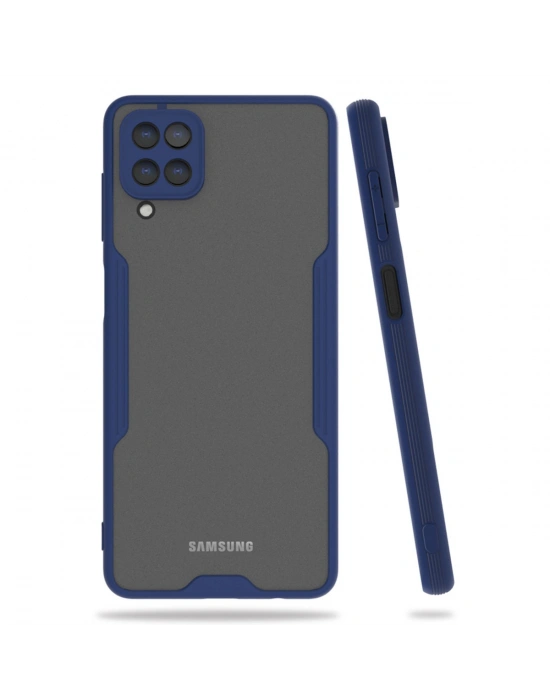 Newface Samsung Galaxy A22 Kılıf Platin Silikon - Lacivert