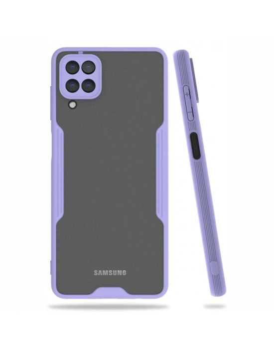 Newface Samsung Galaxy A22 Kılıf Platin Silikon - Lila