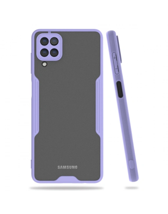 Newface Samsung Galaxy A22 Kılıf Platin Silikon - Lila