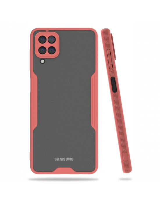 Newface Samsung Galaxy A22 Kılıf Platin Silikon - Pembe