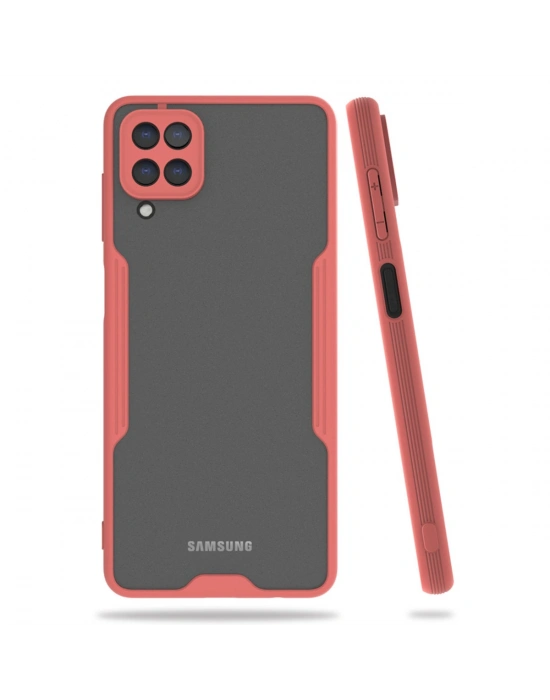 Newface Samsung Galaxy A22 Kılıf Platin Silikon - Pembe