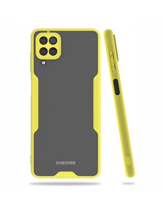 Newface Samsung Galaxy A22 Kılıf Platin Silikon - Sarı