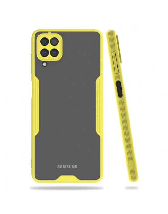 Newface Samsung Galaxy A22 Kılıf Platin Silikon - Sarı