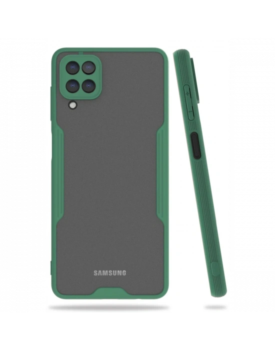 Newface Samsung Galaxy A22 Kılıf Platin Silikon - Yeşil