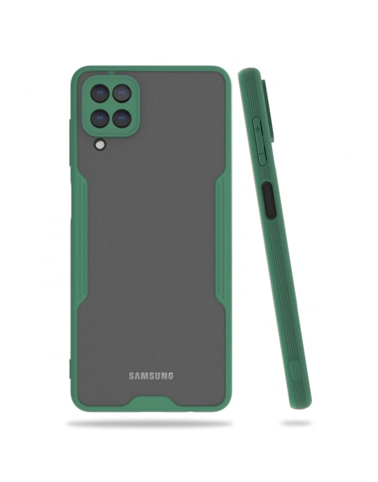 Newface Samsung Galaxy A22 Kılıf Platin Silikon - Yeşil