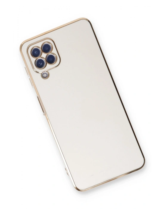 Newface Samsung Galaxy A22 Kılıf Volet Silikon - Beyaz