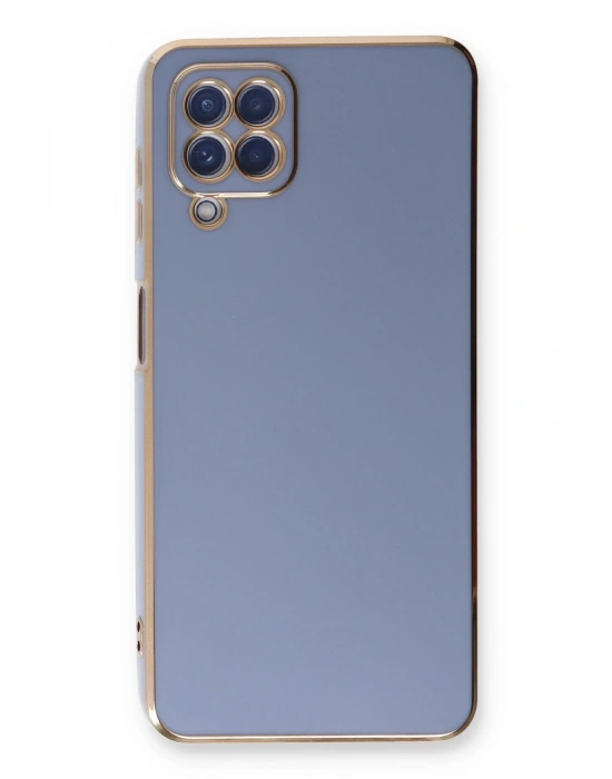 Newface Samsung Galaxy A22 Kılıf Volet Silikon - Mavi