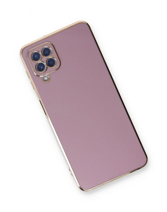 Newface Samsung Galaxy A22 Kılıf Volet Silikon - Mor