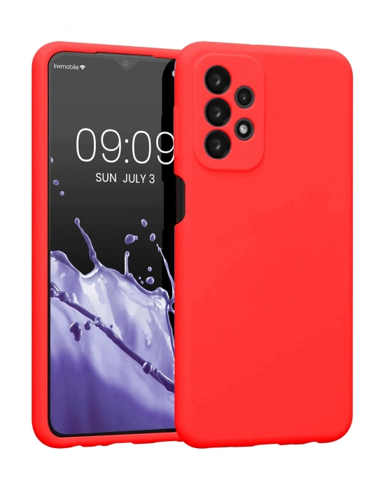 Newface Samsung Galaxy A23 4G Kılıf First Silikon - Kırmızı