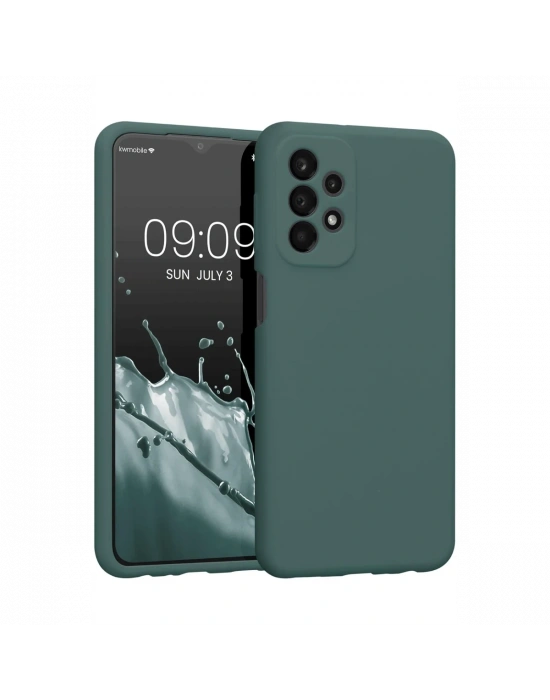 Newface Samsung Galaxy A23 4G Kılıf First Silikon - Koyu Yeşil