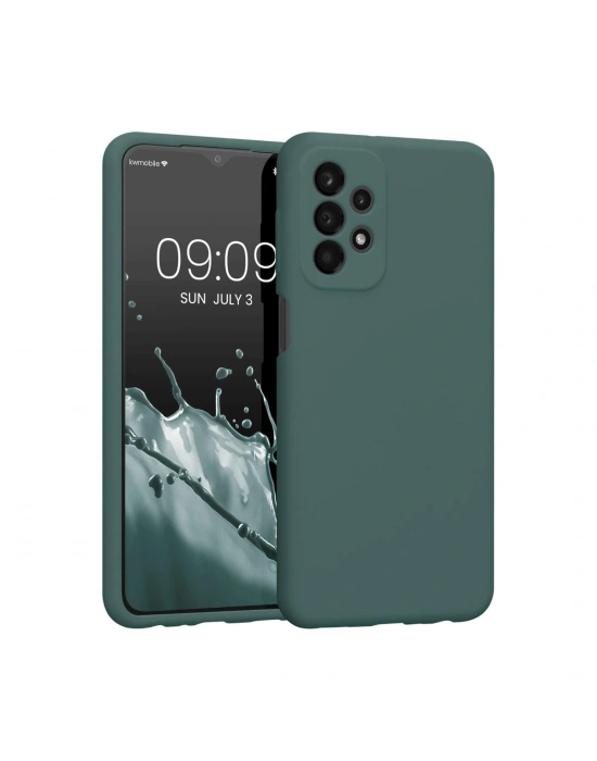 Newface Samsung Galaxy A23 4G Kılıf First Silikon - Koyu Yeşil