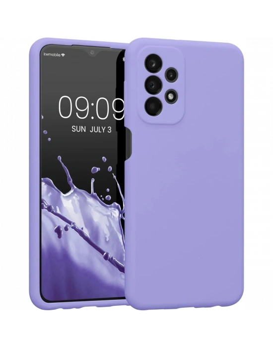 Newface Samsung Galaxy A23 4G Kılıf First Silikon - Lila