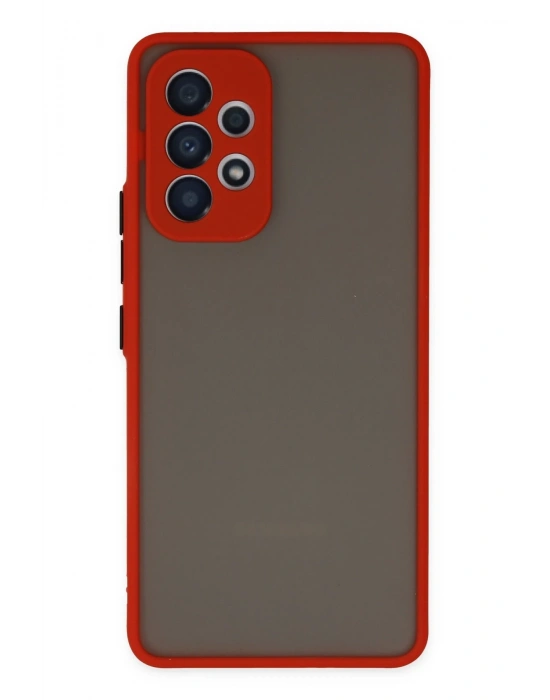 Newface Samsung Galaxy A23 4G Kılıf Montreal Silikon Kapak - Kırmızı