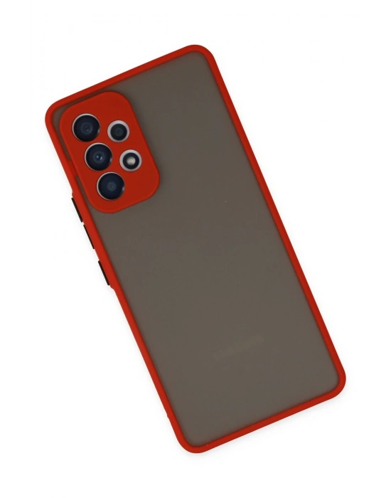 Newface Samsung Galaxy A23 4G Kılıf Montreal Silikon Kapak - Kırmızı
