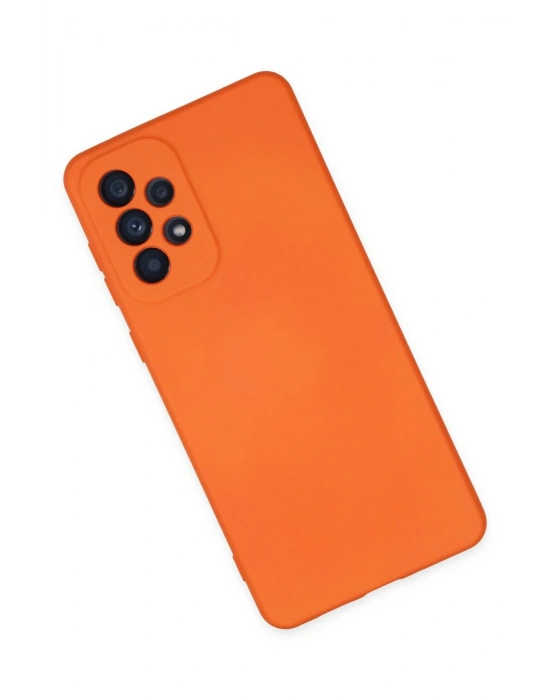 Newface Samsung Galaxy A23 4G Kılıf Nano içi Kadife Silikon - Turuncu