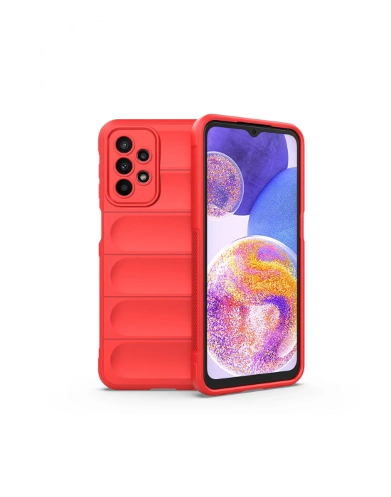Newface Samsung Galaxy A23 4G Kılıf Optimum Silikon - Kırmızı