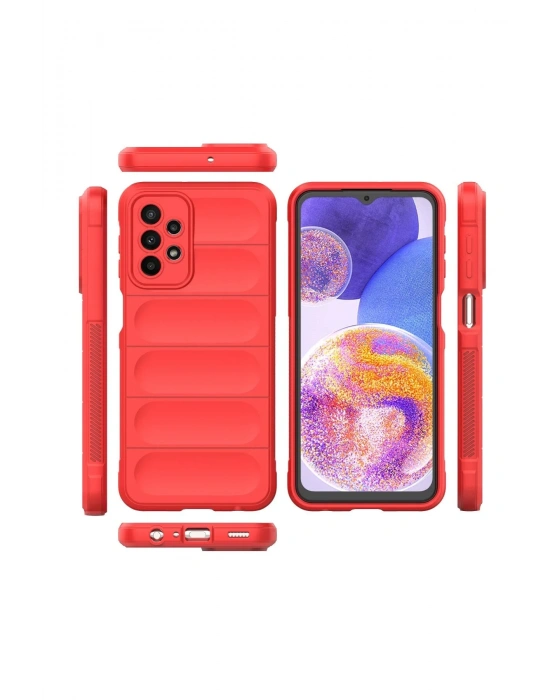 Newface Samsung Galaxy A23 4G Kılıf Optimum Silikon - Kırmızı