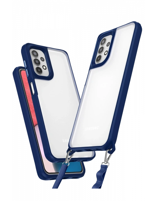 Newface Samsung Galaxy A23 4G Kılıf Penta Silikon Kılıf - Lacivert